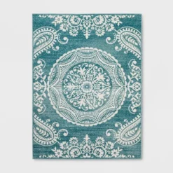 Vintage Medallion Outdoor Rug Turquoise - Opalhouse™ -Opalhouse Sales Store GUEST 6c0eb72d 44c2 4f9e 87fc 5063aebde8d8