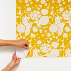 Idris Flower Wallpaper Pharaoh Gold - Opalhouse™ Designed With Jungalow™ -Opalhouse Sales Store GUEST afa3c2c7 d4a3 4da6 989a 5ea8e7d3bc25