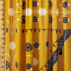 2pk Light Filtering Doorway Embroidery Window Curtain Panels Gold - Opalhouse™ Designed With Jungalow™ -Opalhouse Sales Store GUEST b974e2ad 1d91 4b57 9717 c8ae19cff47e