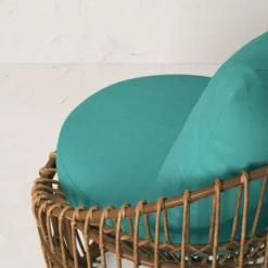 Topanga Club Chair With Ottoman - Blue/Brown - Opalhouse™ Designed With Jungalow™ -Opalhouse Sales Store GUEST d55e6c02 0566 4024 be4f e642208a3e0f